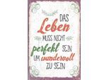 Vianmo Insegna In Legno 30X20 Cm Leben Muss Nicht Perfekt Sein Um