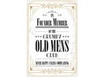 Vianmo Insegna In Legno 30X20 Cm MäNner Old Mens Club Never Happy