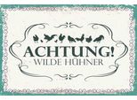 Vianmo Insegna In Legno 20X30 Cm Achtung Wilde HüHner