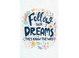 Vianmo Insegna In Legno 30X20 Cm Follow Your Dreams They Know Way