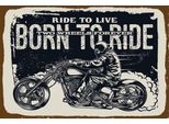Vianmo Insegna In Legno 20X30 Cm Ride To Live Born To Ride
