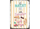 Vianmo Insegna In Legno 30X20 Cm Wer Nackt Badet Keine Bikinifigur
