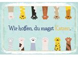 Vianmo Insegna In Legno 20X30 Cm Katze Wir Hoffen Du Magst Katzen
