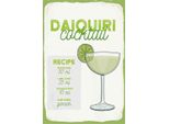 Vianmo Insegna In Legno 30X20 Cm Daiquiri Cocktail Recipe