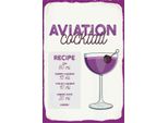 Vianmo Insegna In Legno 30X20 Cm Aviation Cocktail Recipe