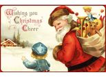 Vianmo Insegna In Legno 20X30 Cm Weihnachtsmann Santa Claus Christmas