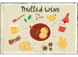 Vianmo Insegna In Legno 20X30 Cm Mulled Wine Anise Honey Apple