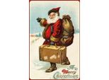 Vianmo Insegna In Legno 30X20 Cm Merry Christmas Schnee