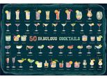 Vianmo Insegna In Legno 20X30 Cm 50 Fabulous Cocktails Drinks