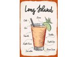 Vianmo Insegna In Legno 30X20 Cm Long Island Tequila Vodka