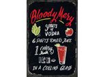 Vianmo Insegna In Legno 30X20 Cm Bloody Mary Cocktail Recipe