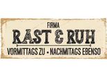 Vianmo Insegna In Legno 10X27 Cm Firma Rast & Rzh Vormittags Zu