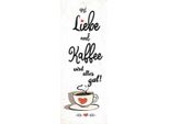 Vianmo Insegna In Legno 27X10 Cm Mit Liebe Und Kaffee Alles Gut