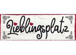 Vianmo Insegna In Legno 10X27 Cm Lieblingsplatz Herz Rot