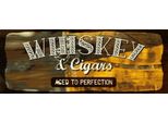 Vianmo Insegna In Legno 10X27 Cm Whiskey & Cigars Aced To Perfection