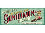 Vianmo Insegna In Legno 10X27 Cm Pinup Exlusive Gentleman Whiskey
