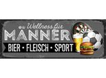 Vianmo Insegna In Legno 10X27 Cm Wellness FüR MäNner Bier Fleisch