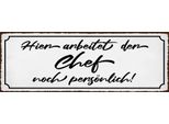 Vianmo Insegna In Legno 10X27 Cm Hier Arbeitet Der Chef Noch