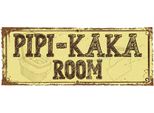 Vianmo Insegna In Legno 10X27 Cm Pipi-Kaka Room