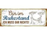 Vianmo Insegna In Legno 10X27 Cm Bin Im Ruhestand Muss Gar Nichts
