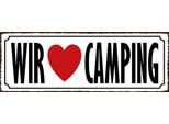 Vianmo Insegna In Legno 10X27 Cm Wir Love Camping