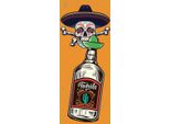 Vianmo Insegna In Legno 27X10 Cm Totenkopf Tequila Alkohol