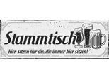 Vianmo Insegna In Legno 10X27 Cm Stammtisch Hier Sitzen Nur Die