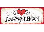 Vianmo Insegna In Legno 10X27 Cm Lieblingsmensch Herz Engel