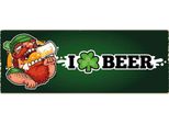 Vianmo Insegna In Legno 10X27 Cm Alkohol I Love Beer Bier