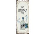 Vianmo Insegna In Legno 27X10 Cm Alkohol Gin Das Bekommen Wir