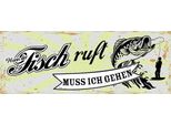 Vianmo Insegna In Legno 10X27 Cm Wenn Fisch Ruft Muss Ich Gehen