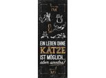 Vianmo Insegna In Legno 27X10 Cm Katze Ein Leben Ohne Katze MöGlich