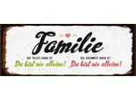 Vianmo Insegna In Legno 10X27 Cm Familie Du Bist Nie Alleine