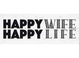 Vianmo Insegna In Legno 10X27 Cm Frau Happy Wife Happy Life