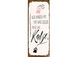 Vianmo Insegna In Legno 27X10 Cm Katze Wer Narben Hat Was Erlebt