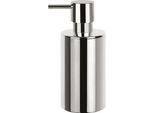 Distributore Di Sapone Spirella "Tube"" | Con Pompa | Distributore Di Sapone Liquido | Porcellana | 300Ml | Resistente E Robusto | Argento"