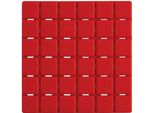 Msv Premium Tappetino Per Doccia Tappetino Per Vasca Da Bagno Inserti Antiscivolo - 6 Pezzi - Antibatterico Antiscivolo Con Ventose - Rosso - Circa 13 X 13 Cm - Profuma Di Rose - Lavabile A 60° Gradi