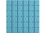 Msv Premium Tappetino Per Doccia Tappetino Per Vasca Da Bagno Inserti Antiscivolo - 6 Pezzi - Antibatterico Antiscivolo Con Ventose - Azzurro - Circa 13 X 13 Cm - Profumo Di Rose - Lavabile A 60° Gradi