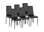 Tectake® Set Esszimmerstuhl, Gepolstert Mit Kunstlederbezug, Schlanke Stahlbeine, 40 X 42 X 97 Cm