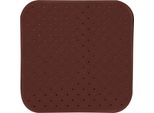 Msv Premium Tappetino Da Doccia Tappetino Da Bagno Tappetino Da Bagno Antibatterico Antiscivolo Con Ventose - Marrone - Profuma Di Rose - Circa 54 X 54 Cm - Lavabile A 60° Gradi
