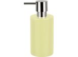 Distributore Di Sapone Spirella "Tube"" | Con Pompa | Distributore Di Sapone Liquido | Porcellana | 300Ml | Resistente E Robusto | Giallo"
