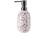 Distributore Di Sapone Spirella "Eve"" - Rosa Con Pompa In Acciaio Inox Distributore Di Sapone Liquido In Porcellana 420Ml Durevole E Robusto Bianco"