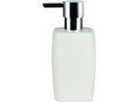 Distributore Di Sapone Spirella "Retro"" | Con Pompa Colorata In Acciaio Inox | Distributore Di Sapone Liquido | Porcellana | 300Ml | Resistente E Robusto | Bianco"