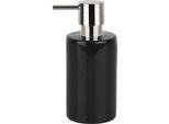 Distributore Di Sapone Spirella "Tube"" | Con Pompa | Distributore Di Sapone Liquido | Porcellana | 300Ml | Resistente E Robusto | Nero"