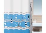 Tenda Doccia Antimuffa Spirella "Del Mar"" Poliestere Antibatterico, Lavabile, Impermeabile 180X200Cm"