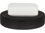 Spirella Portasapone Look Pietra Accessori Decorativi Per Il Bagno Portasapone "Tube"" Dimensioni: 11 X 11 X 3 Cm - Nero Opaco"