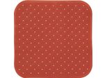 Msv Premium Tappetino Da Doccia Tappetino Da Bagno Tappetino Da Bagno Antibatterico Antiscivolo Con Ventose - Rosso Terracotta - Profuma Di Rose - Circa 54 X 54 Cm - Lavabile A 60° Gradi