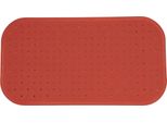 Msv Premium Tappetino Da Doccia Tappetino Da Bagno Tappetino Da Bagno Antibatterico Antiscivolo Con Ventose - Rosso Terracotta - Profuma Di Rose - Circa 36 X 76 Cm - Lavabile A 60° Gradi