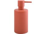 Distributore Di Sapone Spirella "Tube"" | Con Pompa In Acciaio Inox | Distributore Di Sapone Liquido | Porcellana | 300Ml | Resistente E Robusto | Rosso Opaco"