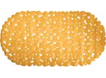 Msv Tappetino Per Doccia Tappetino Per Vasca Tappetino Antiscivolo "Ciottolo"" - Antibatterico Antiscivolo Con Ventose - Giallo Zafferano - 35 X68 Cm"